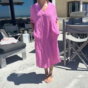 Xírena cotton gauze pink dress